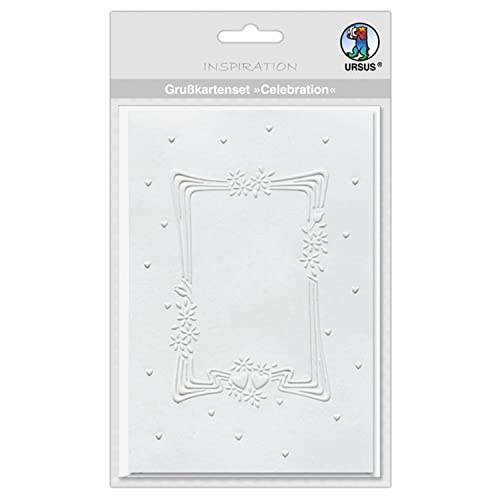 Ursus 55750014 - Grußkartenset Celebration Art Deco, 5 Karten mit Kuverts, weiß, ca. 12,5 x 18 cm, zur individuellen Kartengestaltung Ursus 55750014 - Grußkartenset Celebration Art Deco, 5 Karten mit Kuverts, weiß, ca. 12,5 x 18 cm, zur individuellen Kartengestaltung von Ursus