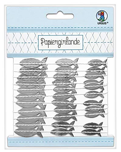 Ursus 56290000F - Papiergirlande 2 m, Fische in 3 verschiedenen Größen, einseitig folienveredelt Ursus 56290000F - Papiergirlande 2 m, Fische in 3 verschiedenen Größen, einseitig folienveredelt von Ursus