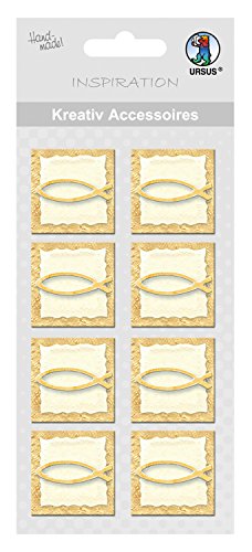 Ursus 564000140 - Kreativ Accessoires, Fisch 1, gold, 8 Stück, selbstklebend, aus verschiedenen hochwertigen Materialien, zum Verzieren und Dekorieren von Scrapbooking, Karten und Geschenke Ursus 564000140 - Kreativ Accessoires, Fisch 1, gold, 8 Stück, selbstklebend, aus verschiedenen hochwertigen Materialien, zum Verzieren und Dekorieren von Scrapbooking, Karten und Geschenke von Ursus