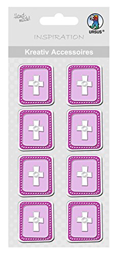 Ursus 564000260 - Kreativ Accessoires Glory, Kreuz, brombeer, 8 Stück, selbstklebend, aus verschiedenen hochwertigen Materialien, zum Dekorieren von Karten und Geschenke Ursus 564000260 - Kreativ Accessoires Glory, Kreuz, brombeer, 8 Stück, selbstklebend, aus verschiedenen hochwertigen Materialien, zum Dekorieren von Karten und Geschenke von Ursus