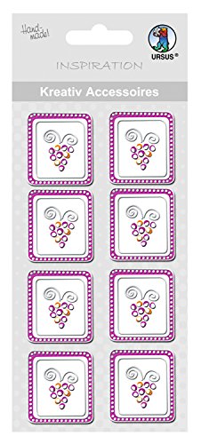 Ursus 564000264 - Kreativ Accessoires Glory, Traube, brombeer, 8 Stück, selbstklebend, aus verschiedenen hochwertigen Materialien, zum Dekorieren von Karten und Geschenke Ursus 564000264 - Kreativ Accessoires Glory, Traube, brombeer, 8 Stück, selbstklebend, aus verschiedenen hochwertigen Materialien, zum Dekorieren von Karten und Geschenke von Ursus