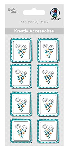 Ursus 564000265 - Kreativ Accessoires Glory, Traube, petrol, 8 Stück, selbstklebend, aus verschiedenen hochwertigen Materialien, zum Dekorieren von Karten und Geschenke Ursus 564000265 - Kreativ Accessoires Glory, Traube, petrol, 8 Stück, selbstklebend, aus verschiedenen hochwertigen Materialien, zum Dekorieren von Karten und Geschenke von Ursus