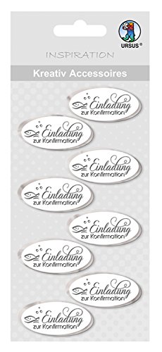 Ursus 564000321F - Kreativ Accessoires, Einladung Zur Konfirmation, 8 Stück, weiß/silber, one size Ursus 564000321F - Kreativ Accessoires, Einladung Zur Konfirmation, 8 Stück, weiß/silber, one size von Ursus