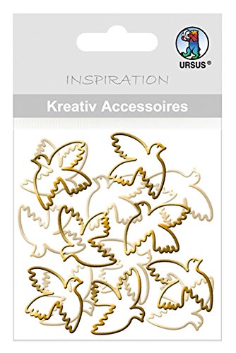 Ursus 56410051 - Kreativ Accessoires Mini Pack, Tauben, gold, selbstklebend, aus verschiedenen hochwertigen Materialien, geeignet zum Dekorieren von Grußkarten, Bilderrahmen und Geschenkboxen Ursus 56410051 - Kreativ Accessoires Mini Pack, Tauben, gold, selbstklebend, aus verschiedenen hochwertigen Materialien, geeignet zum Dekorieren von Grußkarten, Bilderrahmen und Geschenkboxen von Ursus