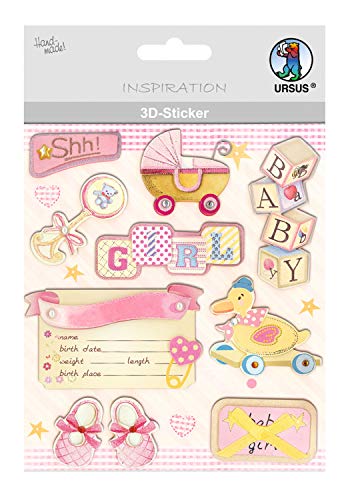 Ursus 564200126 - 3D Sticker Baby, bestehend aus mehreren Ebenen, hochwertige Materialien, selbstklebend, ideal zum Verzieren von Grußkarten, Scrapbooking und für andere Bastelarbeiten Ursus 564200126 - 3D Sticker Baby, bestehend aus mehreren Ebenen, hochwertige Materialien, selbstklebend, ideal zum Verzieren von Grußkarten, Scrapbooking und für andere Bastelarbeiten von Ursus