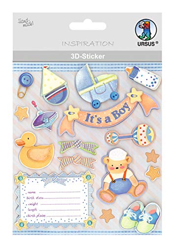 Ursus 564200127 - 3D Sticker Baby, bestehend aus mehreren Ebenen, hochwertige Materialien, selbstklebend, ideal zum Verzieren von Grußkarten, Scrapbooking und für andere Bastelarbeiten Ursus 564200127 - 3D Sticker Baby, bestehend aus mehreren Ebenen, hochwertige Materialien, selbstklebend, ideal zum Verzieren von Grußkarten, Scrapbooking und für andere Bastelarbeiten von Ursus