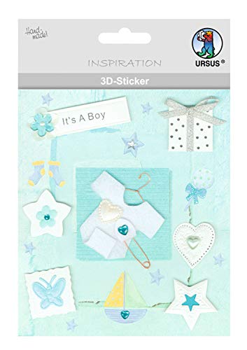 Ursus 56420056 - 3D Sticker Baby, bestehend aus mehreren Ebenen, aus verschiedenen hochwertigen Materialien, selbstklebend, ideal zum Verzieren von Grußkarten und Geschenken, Motiv 56 Ursus 56420056 - 3D Sticker Baby, bestehend aus mehreren Ebenen, aus verschiedenen hochwertigen Materialien, selbstklebend, ideal zum Verzieren von Grußkarten und Geschenken, Motiv 56 von Ursus