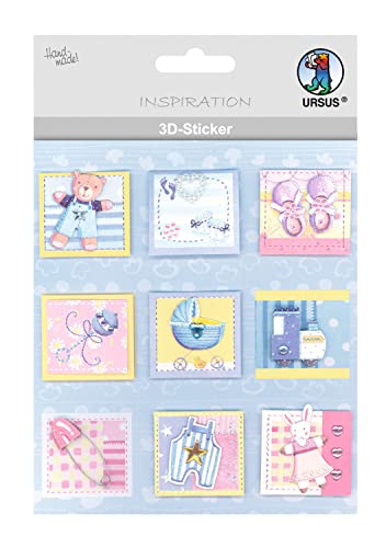Ursus 56420095 - 3D Sticker Baby, bestehend aus mehreren Ebenen, aus verschiedenen hochwertigen Materialien, selbstklebend, ideal zum Verzieren von Grußkarten und Geschenken, Motiv 95 Ursus 56420095 - 3D Sticker Baby, bestehend aus mehreren Ebenen, aus verschiedenen hochwertigen Materialien, selbstklebend, ideal zum Verzieren von Grußkarten und Geschenken, Motiv 95 von Ursus