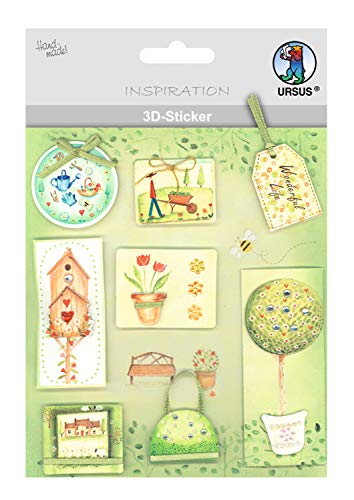 Ursus 56420096 - 3D Sticker Everyday, bestehend aus mehreren Ebenen, aus verschiedenen hochwertigen Materialien, selbstklebend, ideal zum Verzieren von Grußkarten und Geschenken, Motiv 96 von Ursus