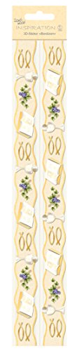 Ursus 56430007 - 3D Sticker Bordüren, Christliche Symbole, wiederholende Motive, aus verschiedenen hochwertigen Materialien, selbstklebend, ideal zum Verzieren von Grußkarten und Geschenken von Ursus