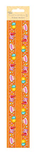 Ursus 56430011 - 3D-Sticker Bordüren, mit sich wiederholenden Elementen, aus hochwertigen Materialien, selbstklebend, zum Verzieren von Grußkarten, Scrapbooking und für andere Bastelarbeiten von Ursus