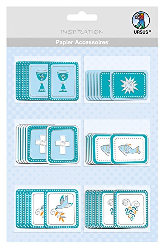 Ursus 56500047 - Papier Accessoires Glory, petrol, 36 Stück in 6 verschiedene Motiven, einsetig bedruckt, ideal zur Verzierung von Karten, Scrapbooking und Geschenken Ursus 56500047 - Papier Accessoires Glory, petrol, 36 Stück in 6 verschiedene Motiven, einsetig bedruckt, ideal zur Verzierung von Karten, Scrapbooking und Geschenken von Ursus
