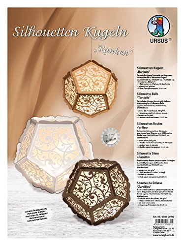 Ursus 57370002 - Silhouetten Kugeln, Blumen, 3 Stück in verschiedenen Farben und Größen, inklusive Bastelanleitung Ursus 57370002 - Silhouetten Kugeln, Blumen, 3 Stück in verschiedenen Farben und Größen, inklusive Bastelanleitung von Ursus