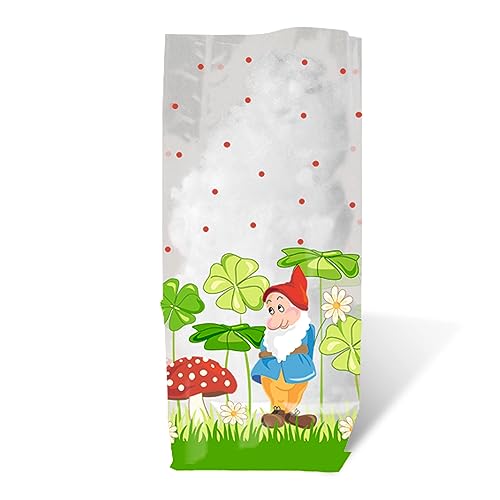 Ursus 5820000 - Geschenk Bodenbeutel, Glückspilze, 10 Stück, aus lebensmittelechter Folie, ca. 14,5 x 23,5 cm, transparent, bedruckt, ideal für kleine Überraschungen Ursus 5820000 - Geschenk Bodenbeutel, Glückspilze, 10 Stück, aus lebensmittelechter Folie, ca. 14,5 x 23,5 cm, transparent, bedruckt, ideal für kleine Überraschungen von Ursus