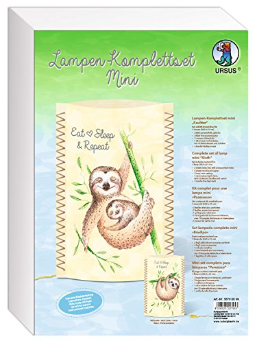 Ursus 58780099 - Lampen Komplettset Mini, Faultier, ca. 30,5 x 21 cm, Kinder Bastelset für eine Lampe, inklusive Bastelanleitung, ideal als Dekoration im Kinderzimmer Ursus 58780099 - Lampen Komplettset Mini, Faultier, ca. 30,5 x 21 cm, Kinder Bastelset für eine Lampe, inklusive Bastelanleitung, ideal als Dekoration im Kinderzimmer von Ursus