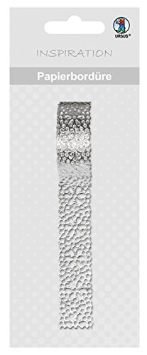 Ursus 59030014 - Papierbordüren, silber, Breite ca. 15 mm, Länge ca. 200 cm, selbstklebend auf Folie, leicht abziehbar, ideal zum Verzieren und Dekorieren von Karten und Geschenken Ursus 59030014 - Papierbordüren, silber, Breite ca. 15 mm, Länge ca. 200 cm, selbstklebend auf Folie, leicht abziehbar, ideal zum Verzieren und Dekorieren von Karten und Geschenken von Ursus