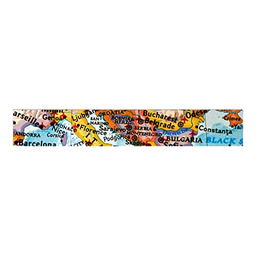 Ursus 59090038 - Masking Tape, Landkarte 4, Klebeband aus Papier, ca. 30 mm x 10 m, einseitig bedruckt, lösungsmittel und säurefrei, ideal für Scrapbooking von Ursus