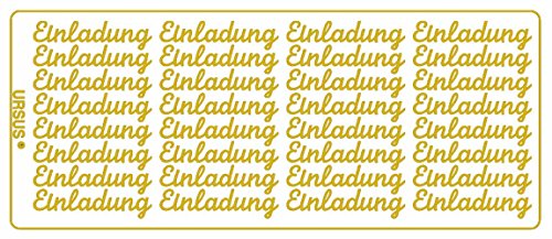 Ursus 59300002 - Kreativ Sticker, Einladung, gold, ca. 10 x 23 cm, 5 Blatt, selbstklebend, ideal zur Kartengestaltung und zum Dekorieren von Geschenken Ursus 59300002 - Kreativ Sticker, Einladung, gold, ca. 10 x 23 cm, 5 Blatt, selbstklebend, ideal zur Kartengestaltung und zum Dekorieren von Geschenken von Ursus