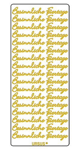 Ursus 593000127 - Kreativ Sticker Besinnliche Feiertage, gold, 5 Stickerbögen, selbstklebend, leicht abziehbar, ideal für Kartengestaltung, Scrapbooking und Dekorieren von Geschenken Ursus 593000127 - Kreativ Sticker Besinnliche Feiertage, gold, 5 Stickerbögen, selbstklebend, leicht abziehbar, ideal für Kartengestaltung, Scrapbooking und Dekorieren von Geschenken von Ursus