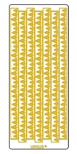 Ursus 593000129 - Kreativ Sticker Bordüre Weihnachtsbaum, gold, 5 Stickerbögen, selbstklebend, leicht abziehbar, ideal für Kartengestaltung, Scrapbooking und Dekorieren von Geschenken Ursus 593000129 - Kreativ Sticker Bordüre Weihnachtsbaum, gold, 5 Stickerbögen, selbstklebend, leicht abziehbar, ideal für Kartengestaltung, Scrapbooking und Dekorieren von Geschenken von Ursus