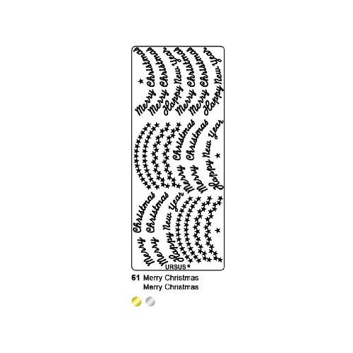 Ursus 59300061 - Kreativ Sticker, Merry Christmas, gold, 5 Blatt, selbstklebend, Ideal zur Kartengestaltung und zum Dekorieren von Geschenken, Stickerbogen ca. 10 x 23 cm Ursus 59300061 - Kreativ Sticker, Merry Christmas, gold, 5 Blatt, selbstklebend, Ideal zur Kartengestaltung und zum Dekorieren von Geschenken, Stickerbogen ca. 10 x 23 cm von Ursus