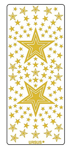 Ursus 59300067 - Kreativ Sticker, Sterne 2, gold, 5 Blatt, selbstklebend, Ideal zur Kartengestaltung und zum Dekorieren von Geschenken, Stickerbogen ca. 10 x 23 cm Ursus 59300067 - Kreativ Sticker, Sterne 2, gold, 5 Blatt, selbstklebend, Ideal zur Kartengestaltung und zum Dekorieren von Geschenken, Stickerbogen ca. 10 x 23 cm von Ursus