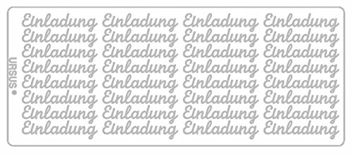 Ursus 59310002 - Kreativ Sticker, Einladung, silber, 5 Blatt, selbstklebend, Ideal zur Kartengestaltung und zum Dekorieren von Geschenken, Sticherbogen ca. 10 x 23 cm von Ursus