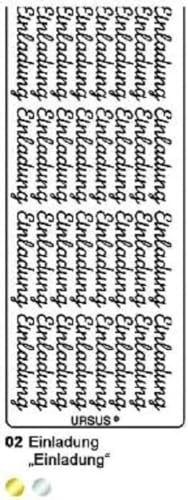 Ursus 59310002 - Kreativ Sticker, Einladung, silber, 5 Blatt, selbstklebend, Ideal zur Kartengestaltung und zum Dekorieren von Geschenken, Sticherbogen ca. 10 x 23 cm Ursus 59310002 - Kreativ Sticker, Einladung, silber, 5 Blatt, selbstklebend, Ideal zur Kartengestaltung und zum Dekorieren von Geschenken, Sticherbogen ca. 10 x 23 cm von Ursus