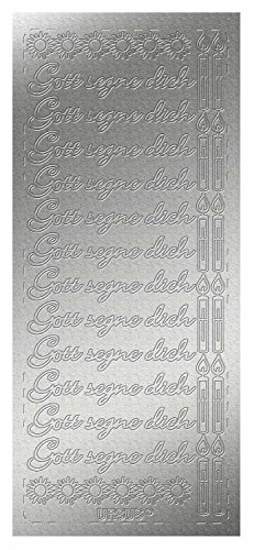 Ursus 593100113 - Kreativ Sticker Gott Segne Dich, silber, 5 Stickerbögen, selbstklebend, leicht abziehbar, ideal für Kartengestaltung, Scrapbooking und Dekorieren von Geschenken Ursus 593100113 - Kreativ Sticker Gott Segne Dich, silber, 5 Stickerbögen, selbstklebend, leicht abziehbar, ideal für Kartengestaltung, Scrapbooking und Dekorieren von Geschenken von Ursus
