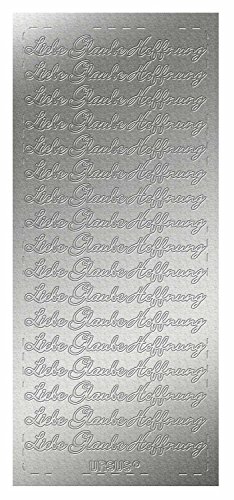 Ursus 593100115 - Kreativ Sticker Liebe, Glaube, Hoffnung, silber, 5 Stickerbögen, selbstklebend, leicht abziehbar, ideal für Kartengestaltung, Scrapbooking und Dekorieren von Geschenken Ursus 593100115 - Kreativ Sticker Liebe, Glaube, Hoffnung, silber, 5 Stickerbögen, selbstklebend, leicht abziehbar, ideal für Kartengestaltung, Scrapbooking und Dekorieren von Geschenken von Ursus