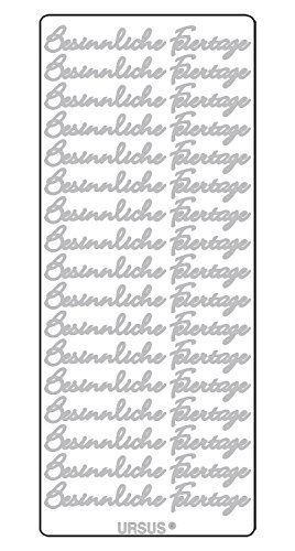 Ursus 593100127 - Kreativ Sticker Frohe Weihnachten, silber, 5 Stickerbögen, selbstklebend, leicht abziehbar, ideal für Kartengestaltung, Scrapbooking und Dekorieren von Geschenken Ursus 593100127 - Kreativ Sticker Frohe Weihnachten, silber, 5 Stickerbögen, selbstklebend, leicht abziehbar, ideal für Kartengestaltung, Scrapbooking und Dekorieren von Geschenken von Ursus