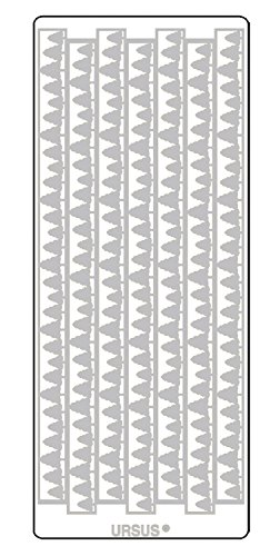 Ursus 593100129 - Kreativ Sticker Bordüre Weihnachtsbaum, silber, 5 Stickerbögen, selbstklebend, leicht abziehbar, ideal für Kartengestaltung, Scrapbooking und Dekorieren von Geschenken Ursus 593100129 - Kreativ Sticker Bordüre Weihnachtsbaum, silber, 5 Stickerbögen, selbstklebend, leicht abziehbar, ideal für Kartengestaltung, Scrapbooking und Dekorieren von Geschenken von Ursus