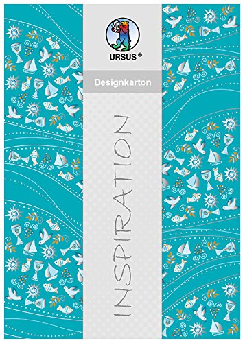 Ursus 60484603 - Designkarton Glory, 200 g/qm, 5 Blatt, DIN A4, Wellen petrol Ursus 60484603 - Designkarton Glory, 200 g/qm, 5 Blatt, DIN A4, Wellen petrol von Ursus