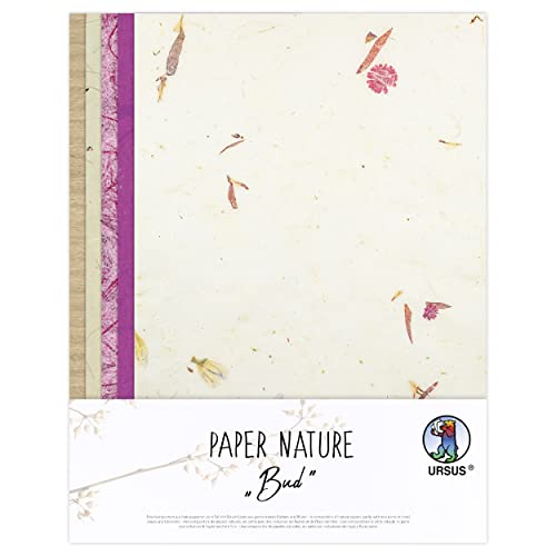 Ursus 61620004 - Naturpapiere Bud, 10 Blatt, 23 x 33 cm, mit Graspapier und Strohseide, für kreative Bastelarbeiten Ursus 61620004 - Naturpapiere Bud, 10 Blatt, 23 x 33 cm, mit Graspapier und Strohseide, für kreative Bastelarbeiten von Ursus
