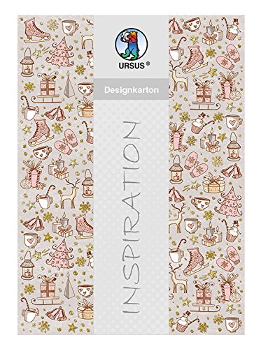 Ursus 62394602F - Designkarton, Weihnachtliches Motiv, DIN A4, 5 Blatt, 200 g/qm, einseitig bedruckt, folienveredelt in gold, Motiv 02, ideal für weihnachtliche Bastelarbeiten Ursus 62394602F - Designkarton, Weihnachtliches Motiv, DIN A4, 5 Blatt, 200 g/qm, einseitig bedruckt, folienveredelt in gold, Motiv 02, ideal für weihnachtliche Bastelarbeiten von Ursus