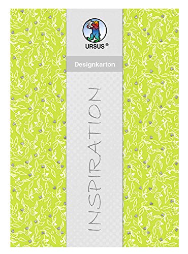 Ursus 62434602F - Designkarton Hochzeit, grün, DIN A4, 200 g/qm, 5 Blatt, mit Banderole, einseitig bedruckt, folienveredelt in silber, Blätter Motiv, ideal für vielerlei Bastelarbeiten Ursus 62434602F - Designkarton Hochzeit, grün, DIN A4, 200 g/qm, 5 Blatt, mit Banderole, einseitig bedruckt, folienveredelt in silber, Blätter Motiv, ideal für vielerlei Bastelarbeiten von Ursus