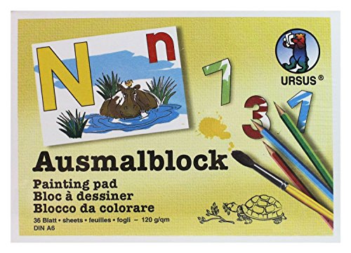 Ursus 6410099 - Ausmalblock, Buchstaben und Zahlen, DIN A6, 36 Blatt, für Jungen und Mädchen, ideal für Kinder im Kindergarten, Vorschule oder in der Grundschule Ursus 6410099 - Ausmalblock, Buchstaben und Zahlen, DIN A6, 36 Blatt, für Jungen und Mädchen, ideal für Kinder im Kindergarten, Vorschule oder in der Grundschule von Ursus