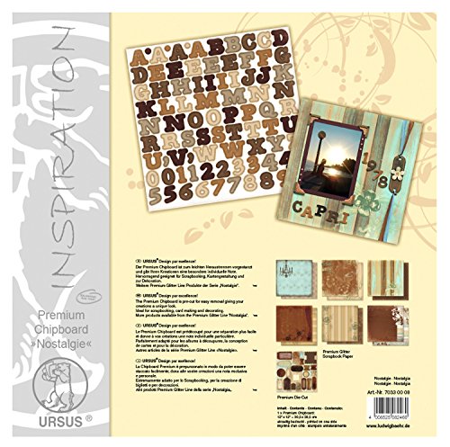 Ursus 70330008 - Premium Chipboard, Nostalgie, ca. 30,5 x 30,5 cm, beidseitig kaschierter Graukarton, vorgestanzt, Vorderseite farbig bedruckt, ideal für kreative Bastelarbeiten Ursus 70330008 - Premium Chipboard, Nostalgie, ca. 30,5 x 30,5 cm, beidseitig kaschierter Graukarton, vorgestanzt, Vorderseite farbig bedruckt, ideal für kreative Bastelarbeiten von Ursus