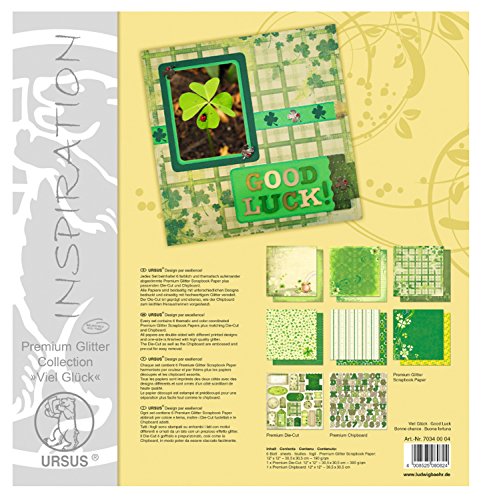 Ursus 70340004 - Premium Glitter Collection, Viel Glück, ca. 30,5 x 30,5 cm, Papiere und Accessoires für kreatives Gestalten Ursus 70340004 - Premium Glitter Collection, Viel Glück, ca. 30,5 x 30,5 cm, Papiere und Accessoires für kreatives Gestalten von Ursus