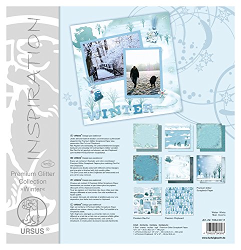 Ursus 70340011 - Premium Glitter Collection, Winter, ca. 30,5 x 30,5 cm, Papiere und Accessoires für kreatives Gestalten Ursus 70340011 - Premium Glitter Collection, Winter, ca. 30,5 x 30,5 cm, Papiere und Accessoires für kreatives Gestalten von Ursus