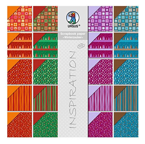 Ursus 70860099 - Scrapbook paper Block, Winterzauber, ca. 30,5 x 30,5 cm, 190 g/qm, 20 Blatt, beidseitig bedruckt, Vorder- und Rückseite in verschiedenen Motiven, säure und ligninfrei Ursus 70860099 - Scrapbook paper Block, Winterzauber, ca. 30,5 x 30,5 cm, 190 g/qm, 20 Blatt, beidseitig bedruckt, Vorder- und Rückseite in verschiedenen Motiven, säure und ligninfrei von Ursus