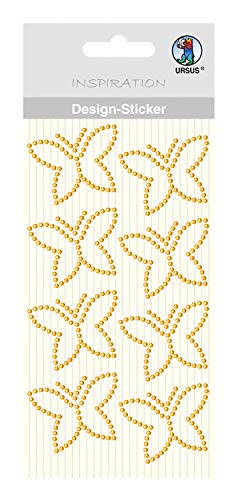 Ursus 75070002 - Design Sticker, Schmetterlinge, gold, 8 Stück, selbstklebend, einfach von der Folie abzuziehen, ideal geeignet für Scrapbooking, Kartengestaltung und zur Dekoration Ursus 75070002 - Design Sticker, Schmetterlinge, gold, 8 Stück, selbstklebend, einfach von der Folie abzuziehen, ideal geeignet für Scrapbooking, Kartengestaltung und zur Dekoration von Ursus