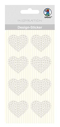 Ursus 75070029 - Design Sticker, Herzen, weiß, 8 Stück, selbstklebend, einfach von der Folie abzuziehen, ideal geeignet für Scrapbooking, Kartengestaltung und zur Dekoration Ursus 75070029 - Design Sticker, Herzen, weiß, 8 Stück, selbstklebend, einfach von der Folie abzuziehen, ideal geeignet für Scrapbooking, Kartengestaltung und zur Dekoration von Ursus