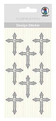 Ursus 75070034 - Design Sticker, Kreuz, silber, 8 Stück, selbstklebend, einfach von der Folie abzuziehen, ideal geeignet für Scrapbooking, Kartengestaltung und zur Dekoration Ursus 75070034 - Design Sticker, Kreuz, silber, 8 Stück, selbstklebend, einfach von der Folie abzuziehen, ideal geeignet für Scrapbooking, Kartengestaltung und zur Dekoration von Ursus