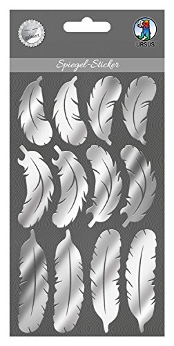 Ursus 75080003 - Spiegel Sticker, Federn, aus Acrylglas, selbstklebend, in verschiedenen Größen, ideal geeignet für Scrapbooking, Kartengestaltung und zur Dekoration Ursus 75080003 - Spiegel Sticker, Federn, aus Acrylglas, selbstklebend, in verschiedenen Größen, ideal geeignet für Scrapbooking, Kartengestaltung und zur Dekoration von Ursus