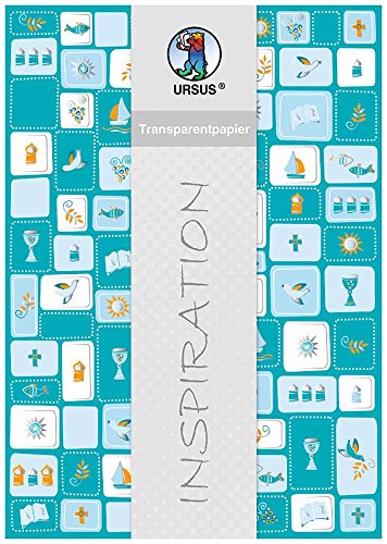 Ursus 76544601 - Transparentpapier Glory, petrol, Vierecke, DIN A4, 115 g/qm, 5 Blatt, einseitig bedruckt, Vorderseite mit Heißfolie in silber veredelt, mit Banderole Ursus 76544601 - Transparentpapier Glory, petrol, Vierecke, DIN A4, 115 g/qm, 5 Blatt, einseitig bedruckt, Vorderseite mit Heißfolie in silber veredelt, mit Banderole von Ursus