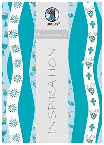 Ursus 76544602 - Transparentpapier Glory, petrol, Streifen, DIN A4, 115 g/qm, 5 Blatt, einseitig bedruckt, Vorderseite mit Heißfolie in silber veredelt, mit Banderole Ursus 76544602 - Transparentpapier Glory, petrol, Streifen, DIN A4, 115 g/qm, 5 Blatt, einseitig bedruckt, Vorderseite mit Heißfolie in silber veredelt, mit Banderole von Ursus
