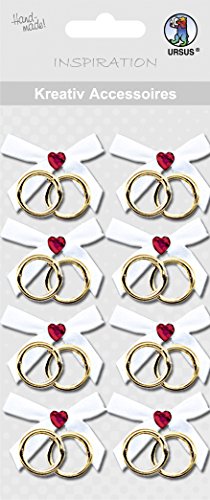 Ursus 8 3D-Luxussticker Hochzeit Schleifen mit Eheringen und rotem Herz Ursus 8 3D-Luxussticker Hochzeit Schleifen mit Eheringen und rotem Herz von Ursus
