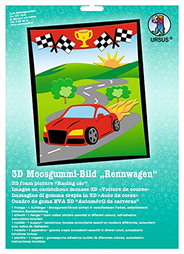 Ursus 8780010 - Moosgummi Bild 3D Rennwagen von Ursus