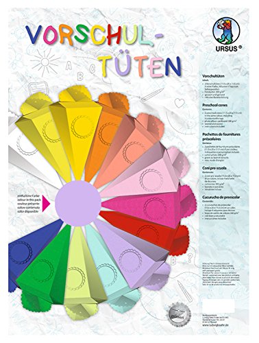 Ursus 9730060 - Vorschultüte aus Kraftkarton, flieder, 2 Stück, ca. 11,5 x 25 x 11,5 cm, gelasert und genutet, inklusive Bastelanleitung, zum Selbstgestalten, für Jungen und Mädchen Ursus 9730060 - Vorschultüte aus Kraftkarton, flieder, 2 Stück, ca. 11,5 x 25 x 11,5 cm, gelasert und genutet, inklusive Bastelanleitung, zum Selbstgestalten, für Jungen und Mädchen von Ursus